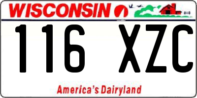 WI license plate 116XZC