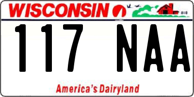 WI license plate 117NAA