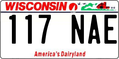 WI license plate 117NAE