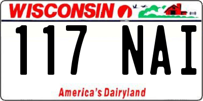 WI license plate 117NAI