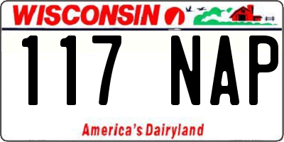 WI license plate 117NAP