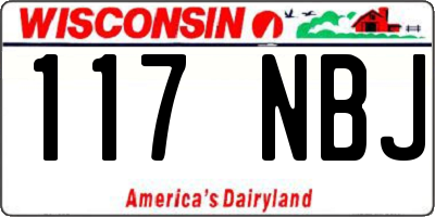 WI license plate 117NBJ