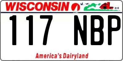 WI license plate 117NBP