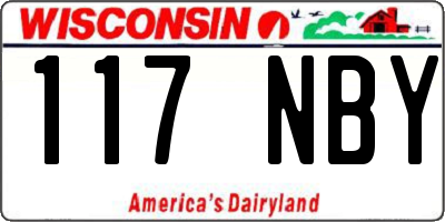 WI license plate 117NBY