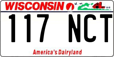 WI license plate 117NCT