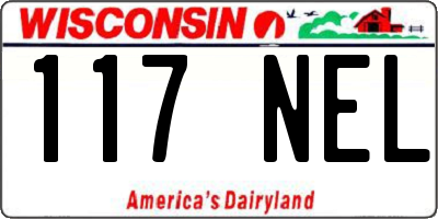 WI license plate 117NEL