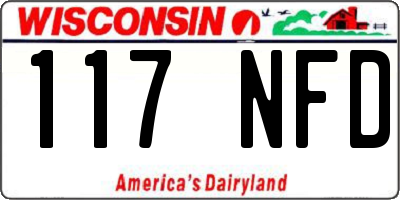WI license plate 117NFD