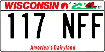 WI license plate 117NFF