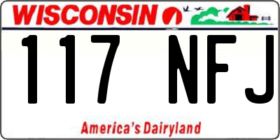 WI license plate 117NFJ