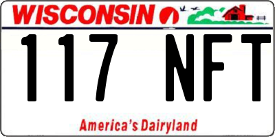 WI license plate 117NFT