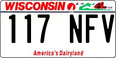 WI license plate 117NFV
