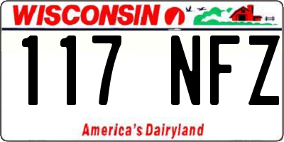 WI license plate 117NFZ