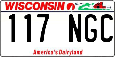 WI license plate 117NGC