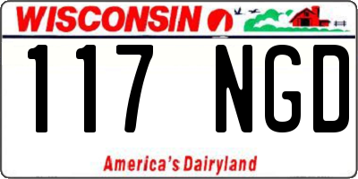 WI license plate 117NGD