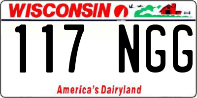 WI license plate 117NGG
