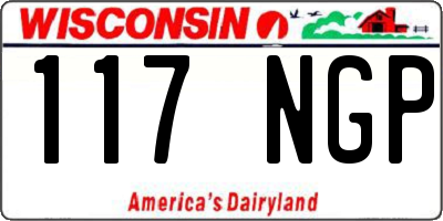 WI license plate 117NGP