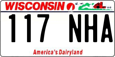 WI license plate 117NHA