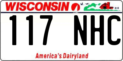 WI license plate 117NHC