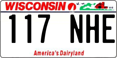 WI license plate 117NHE