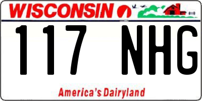 WI license plate 117NHG