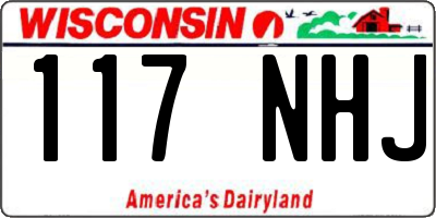 WI license plate 117NHJ