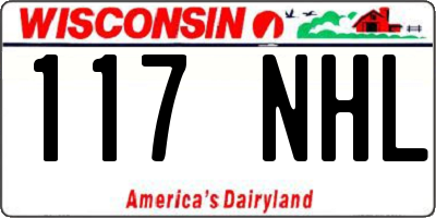 WI license plate 117NHL