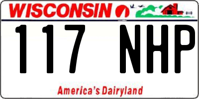 WI license plate 117NHP