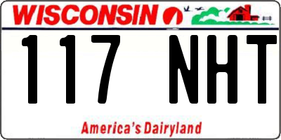 WI license plate 117NHT