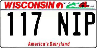 WI license plate 117NIP
