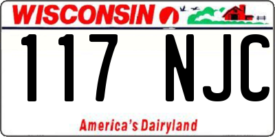 WI license plate 117NJC