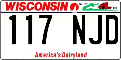 WI license plate 117NJD