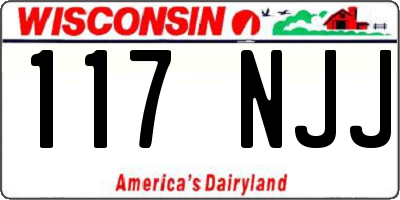 WI license plate 117NJJ