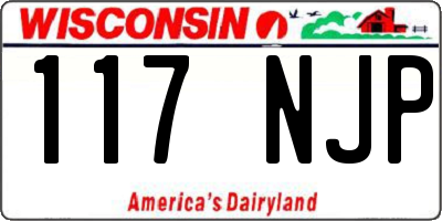 WI license plate 117NJP