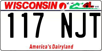 WI license plate 117NJT