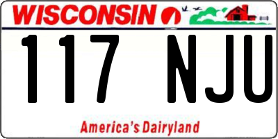 WI license plate 117NJU