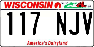 WI license plate 117NJV