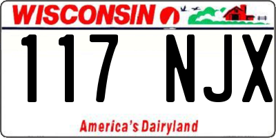 WI license plate 117NJX