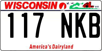 WI license plate 117NKB