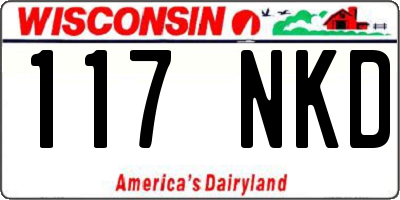 WI license plate 117NKD