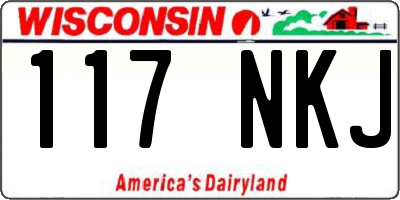 WI license plate 117NKJ