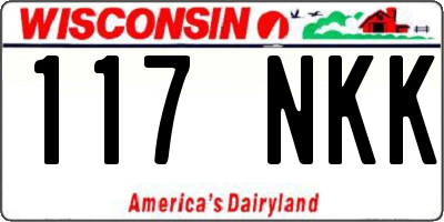 WI license plate 117NKK