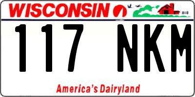 WI license plate 117NKM