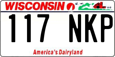 WI license plate 117NKP