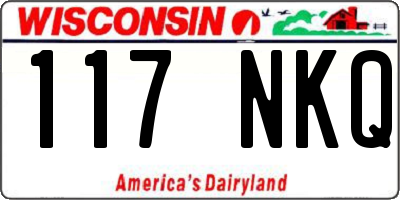 WI license plate 117NKQ