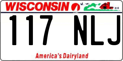 WI license plate 117NLJ