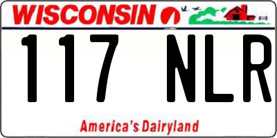 WI license plate 117NLR