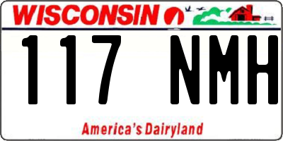 WI license plate 117NMH