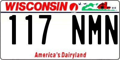 WI license plate 117NMN
