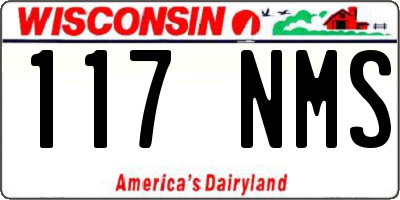 WI license plate 117NMS