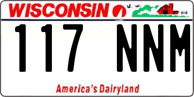WI license plate 117NNM